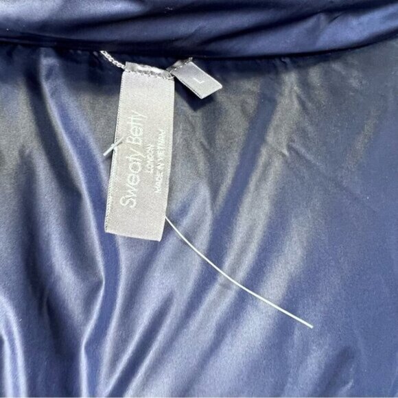 Sweaty Betty Downfill Puffer Reversible Jacket Navy White Large - Picture 10 of 13